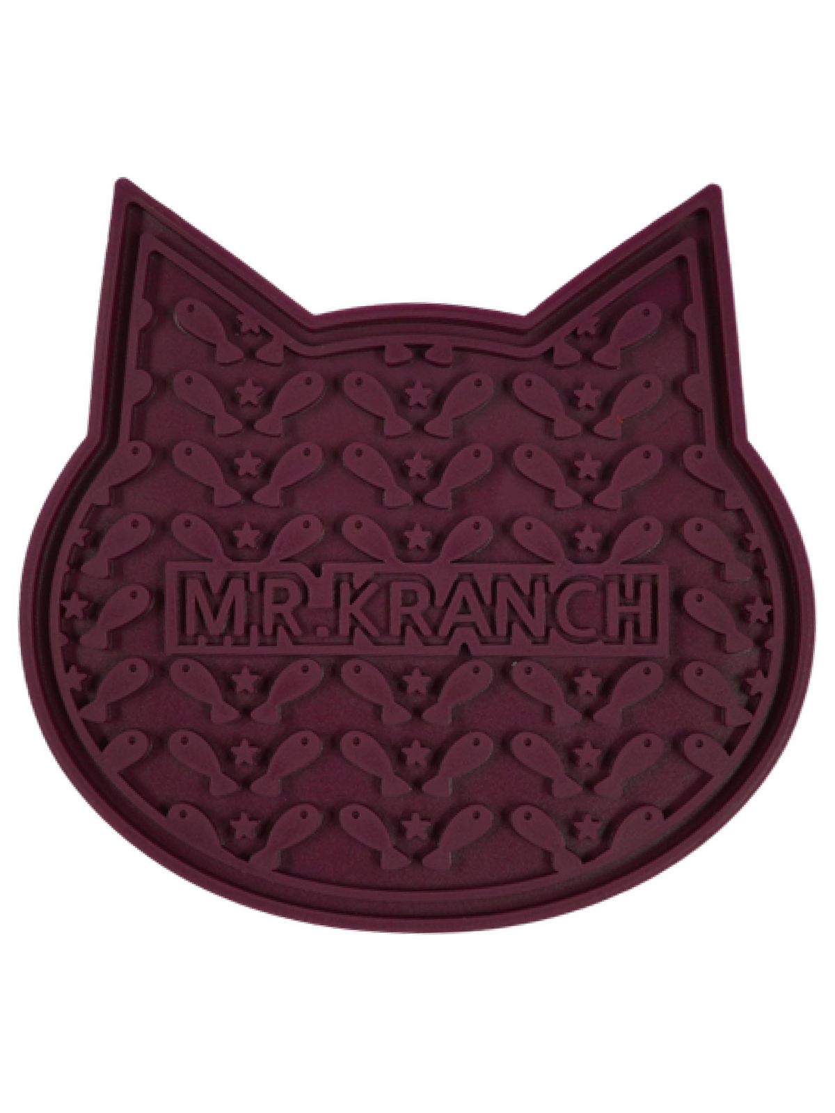 Лизательный коврик Mr.Kranch для медленного поедания силиконовый 12*12 см бордовый на присосках