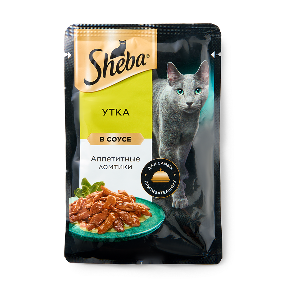 Sheba Влажный корм для кошек, утка в соусе, 75гр