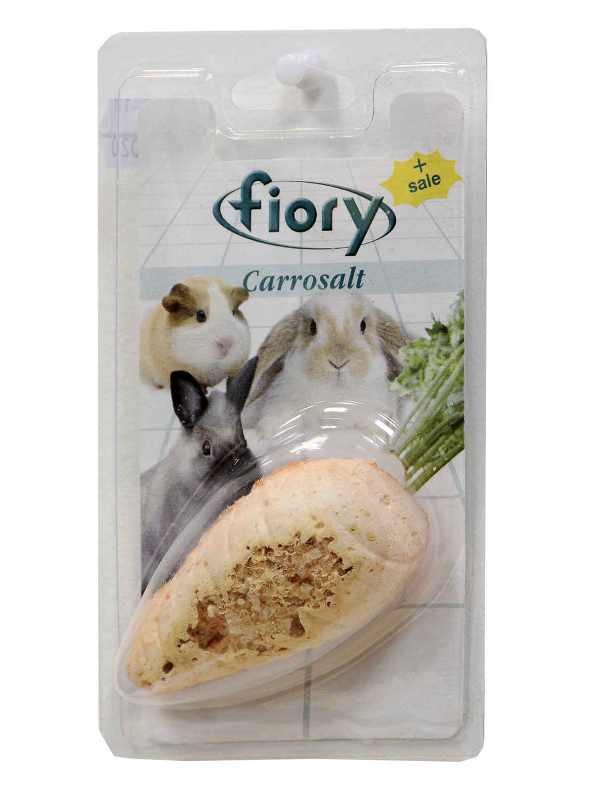 Био-камень Fiory Carrosalt для грызунов, с солью, в форме моркови 65 г