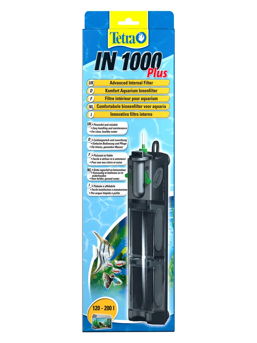 Tetra IN 1000 Plus внутренний фильтр для аквариумов до 200 л