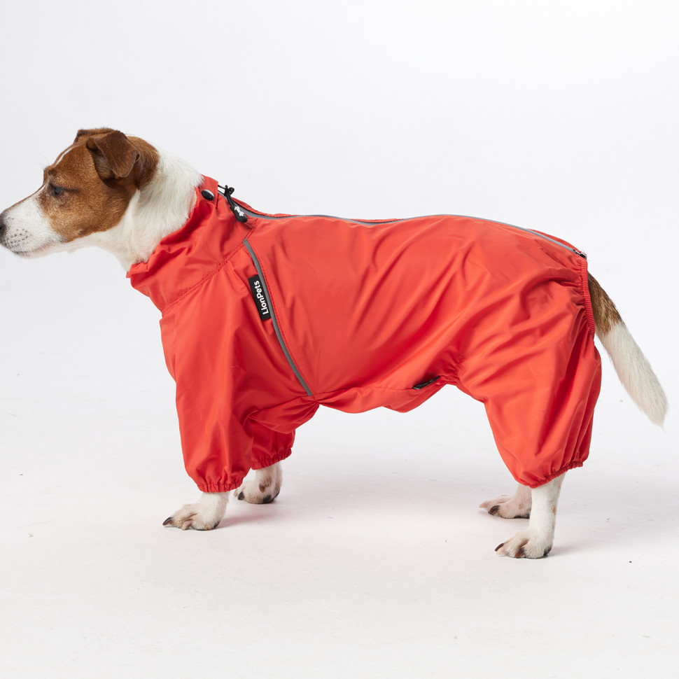 Дождевик LionPets ДЖЕК РАССЕЛ LPK-9225-29 на девочку Цвет: Оранжевый (девочка (спинка 38 см, обхват шеи 31-42, обхват груди 50-56))