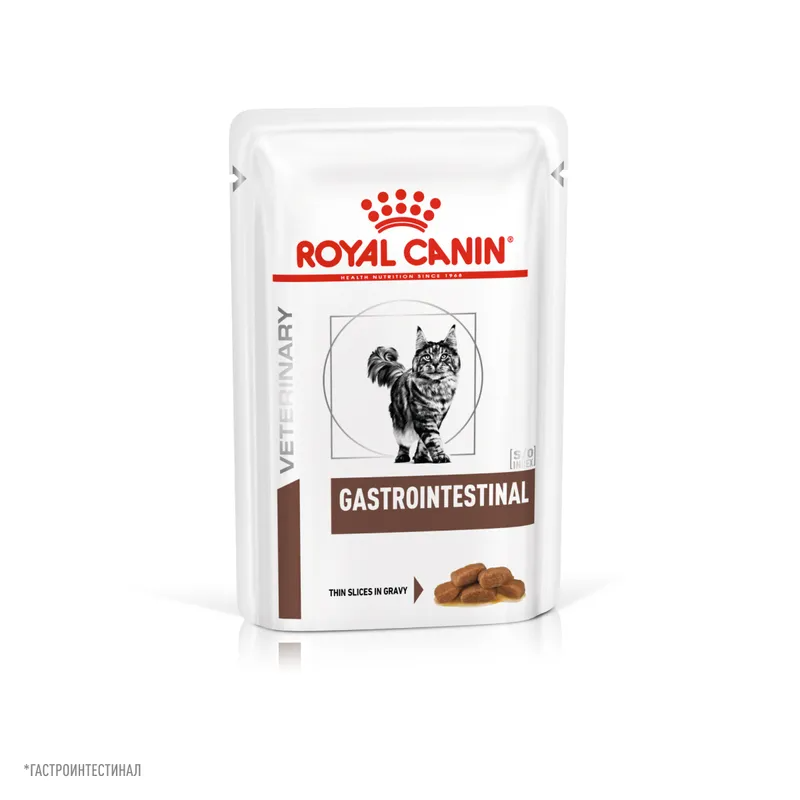 Royal Canin Gastrointestinal влажный корм для кошек при расстройствах пищеварения кусочки в соусе 85гр