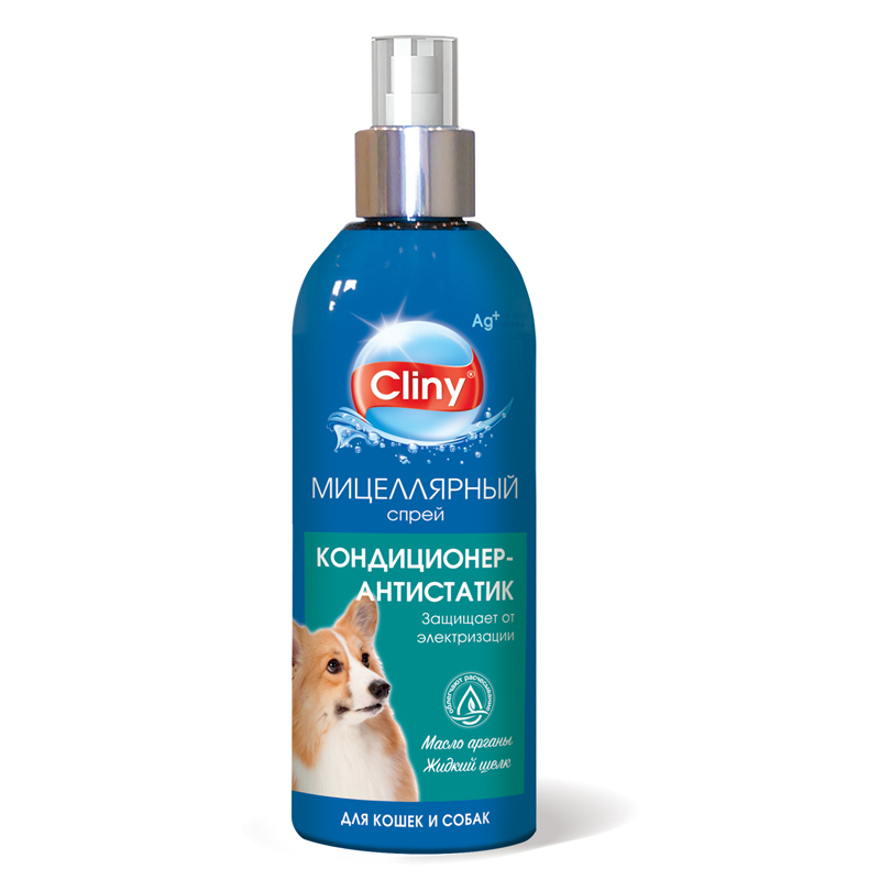 Кондиционер-антистатик Cliny для кошек и собак, 200 мл 4607092074887