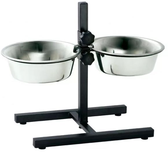 Подставка с мисками универсальная Double Diner , объем 1,75 л, высота стойки 43 см