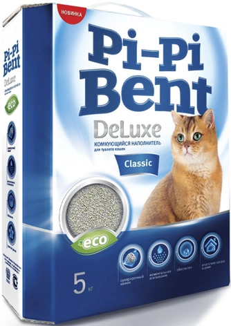Лидинг Pi-Pi-Bent DeLuxe Classic Наполнитель комкующийся 12л 4630001800819