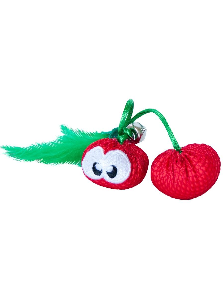 Petstages игрушка для кошек Dental "Вишни" с кошачьей мятой, 7 см 700603678339
