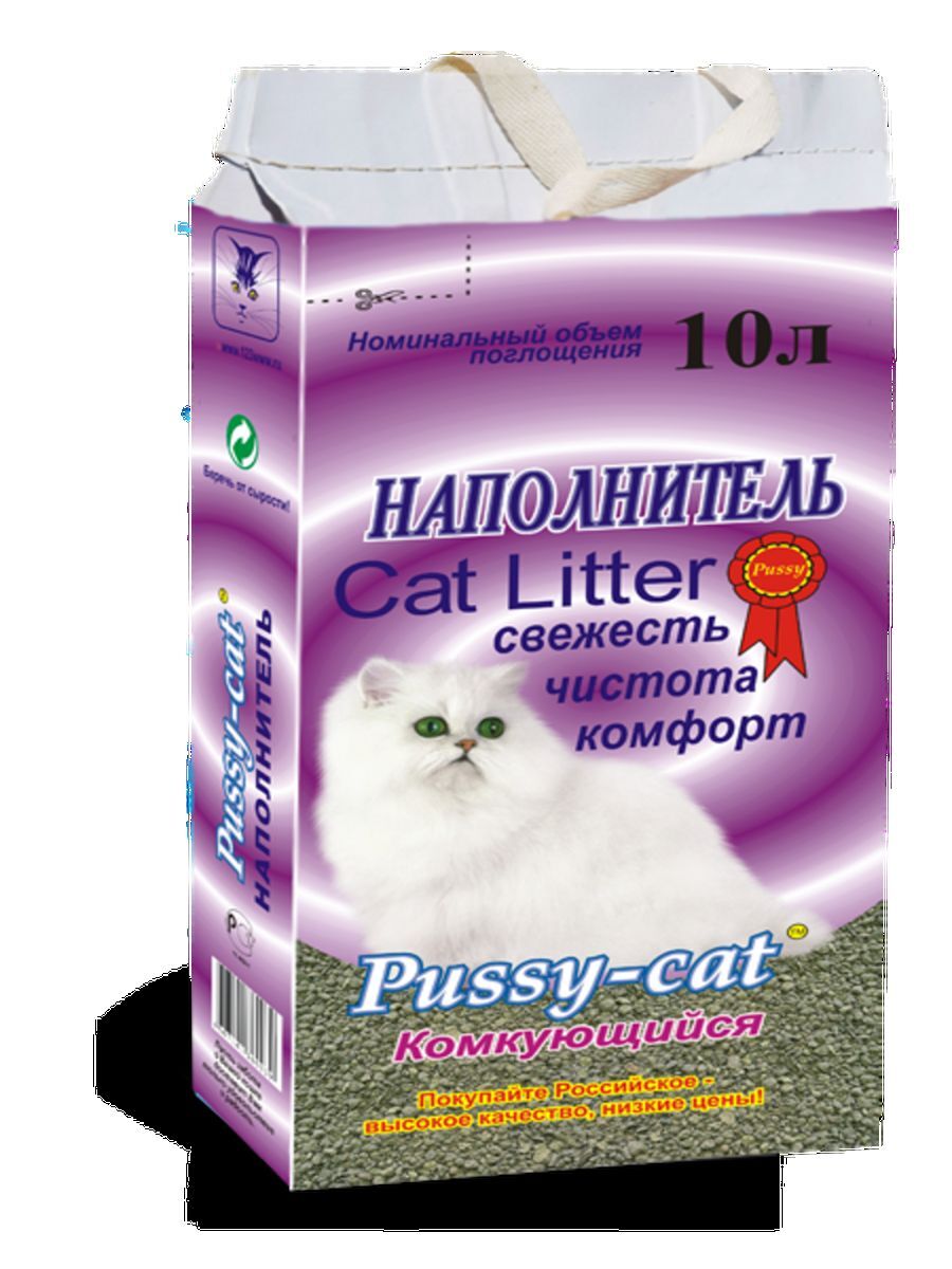 Pussy Cat Наполнитель для кошек комкующийся 10л 4607141360114
