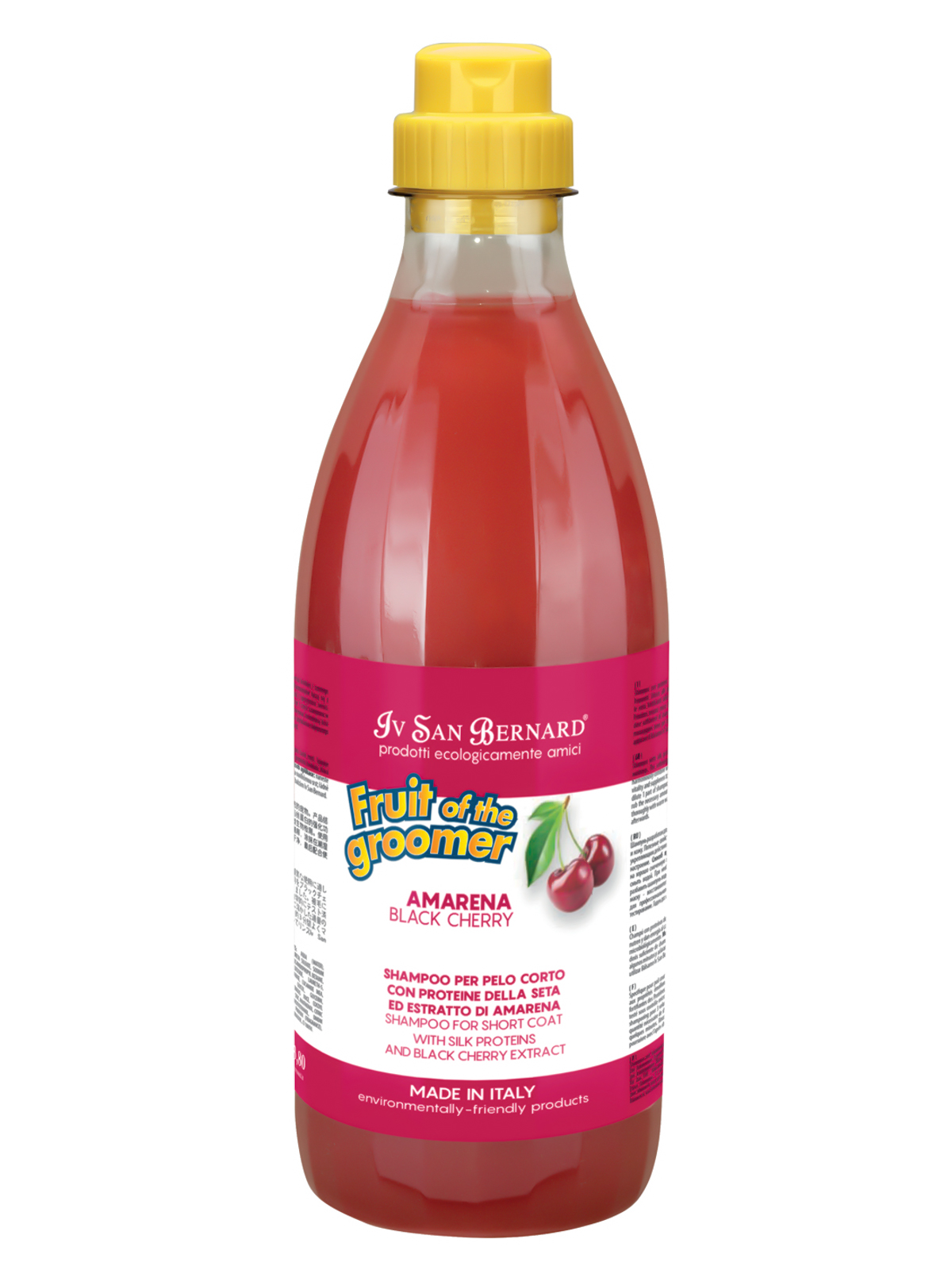 ISB  Cherry Шампунь для короткой шерсти с протеинами шелка 1л 8022767041425