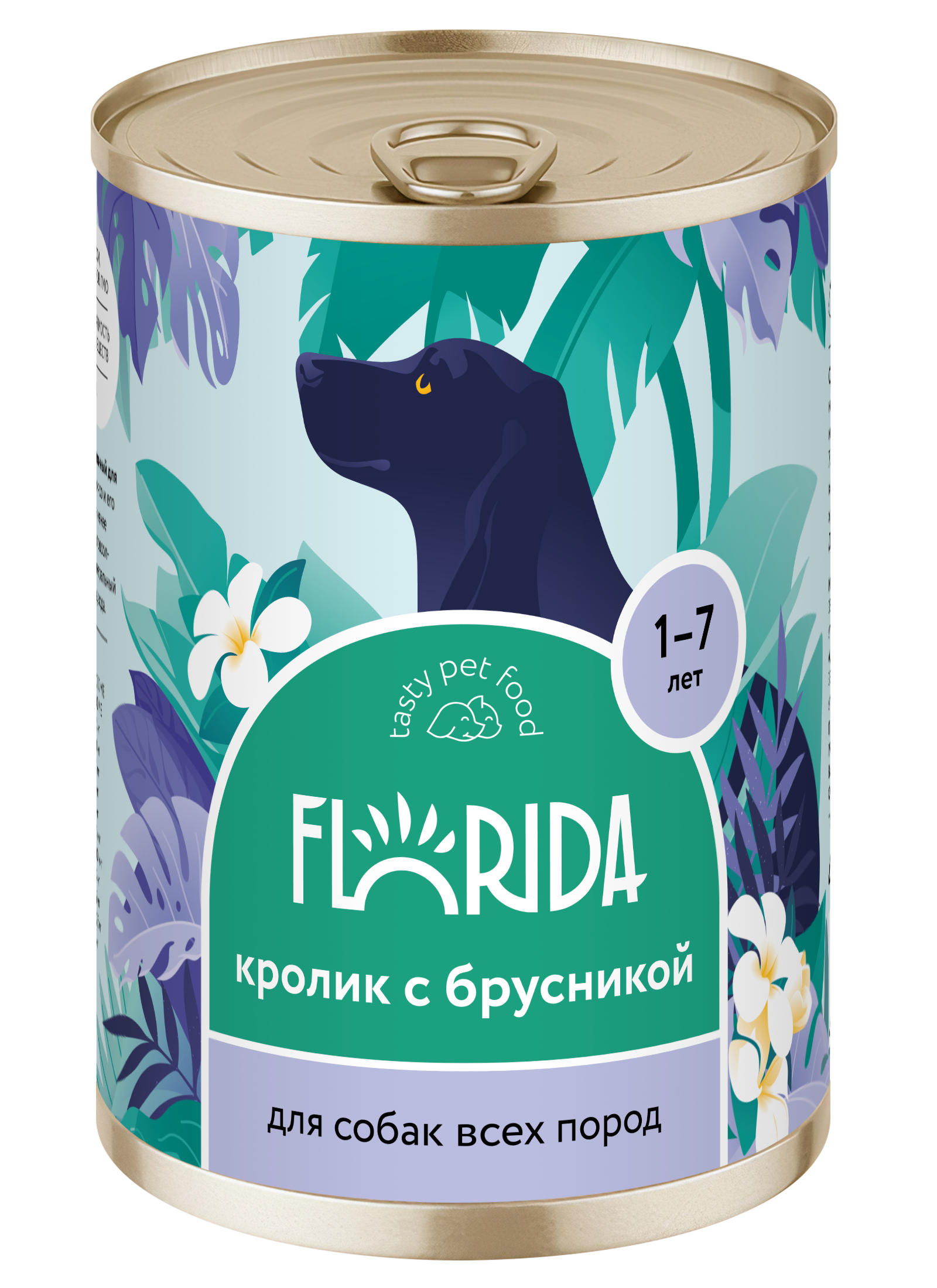 Florida Влажный корм для собак с кроликом и брусникой 400гр-1шт 4640201674059 4608449788709