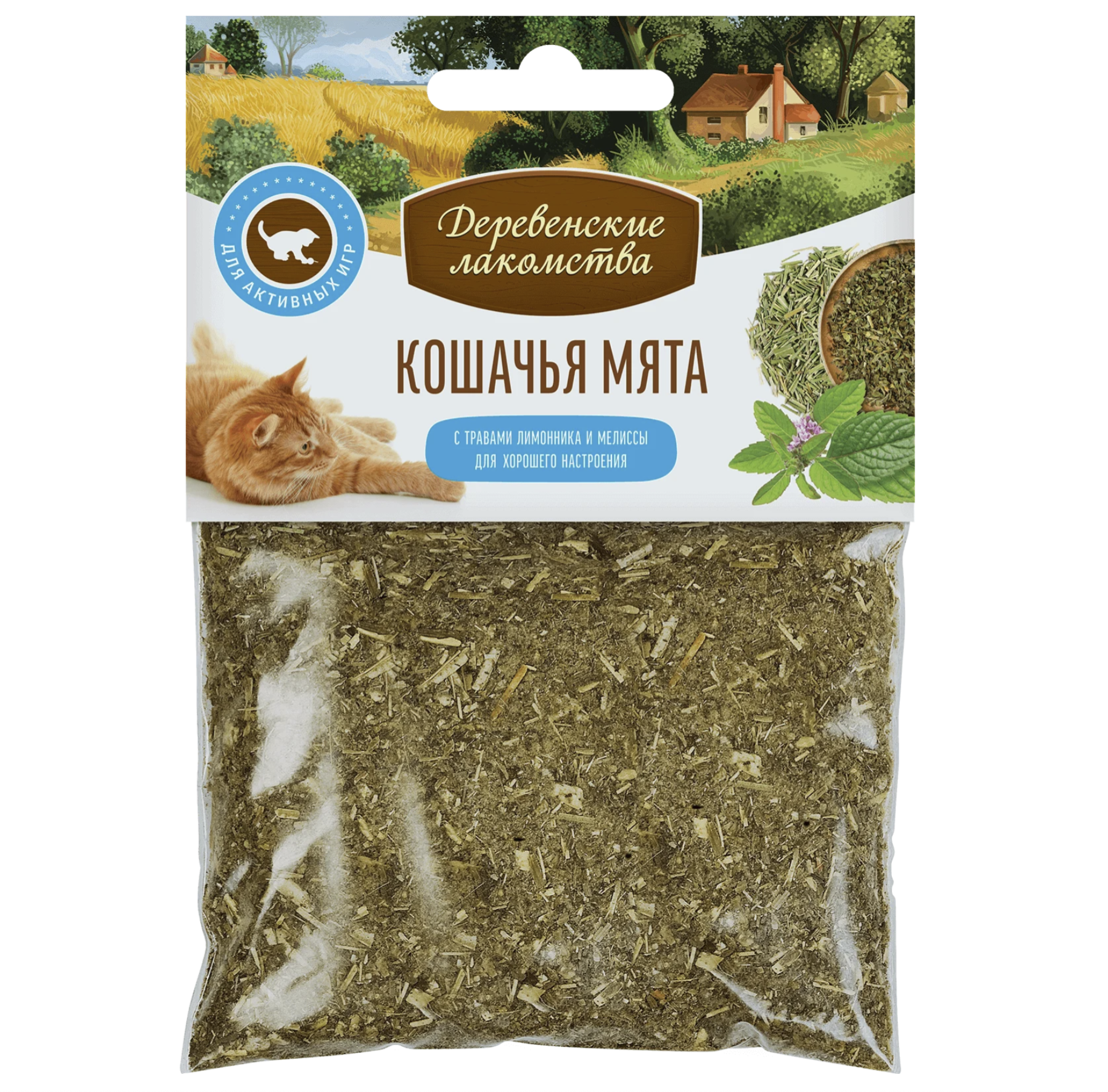 Деревенские лакомства Лакомство для кошек из лимонника и мелиссы 22 гр 4627192201143