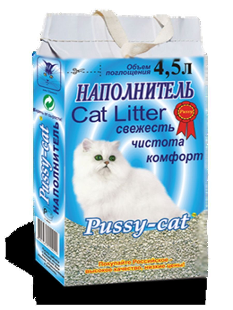 Pussy Cat Наполнитель для кошек цеолитовый 4,5л 4607141360015
