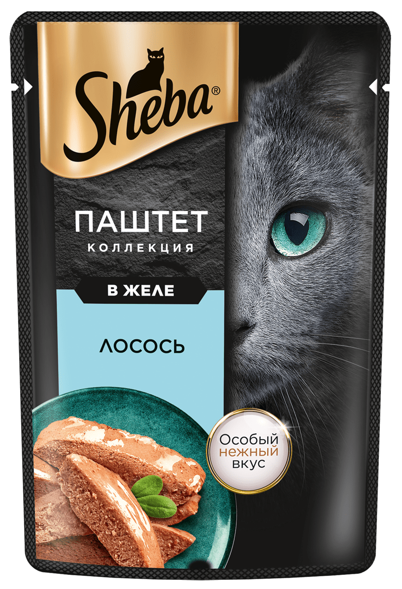 Sheba Влажный корм для кошек паштет с лососем 75гр
