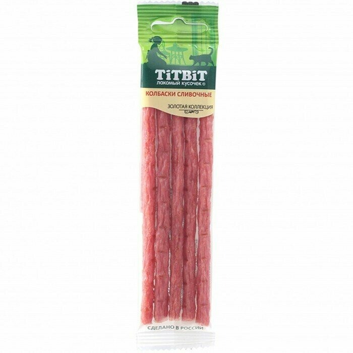 TiTBiT Лакомство Колбаски для кошек Сливочные 20 гр 4690538021729