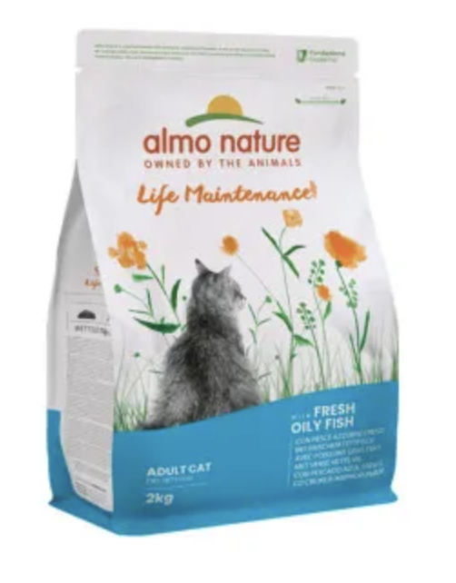 Almo Nature Сухой корм для кошек с рыбой и коричневым рисом 2 кг