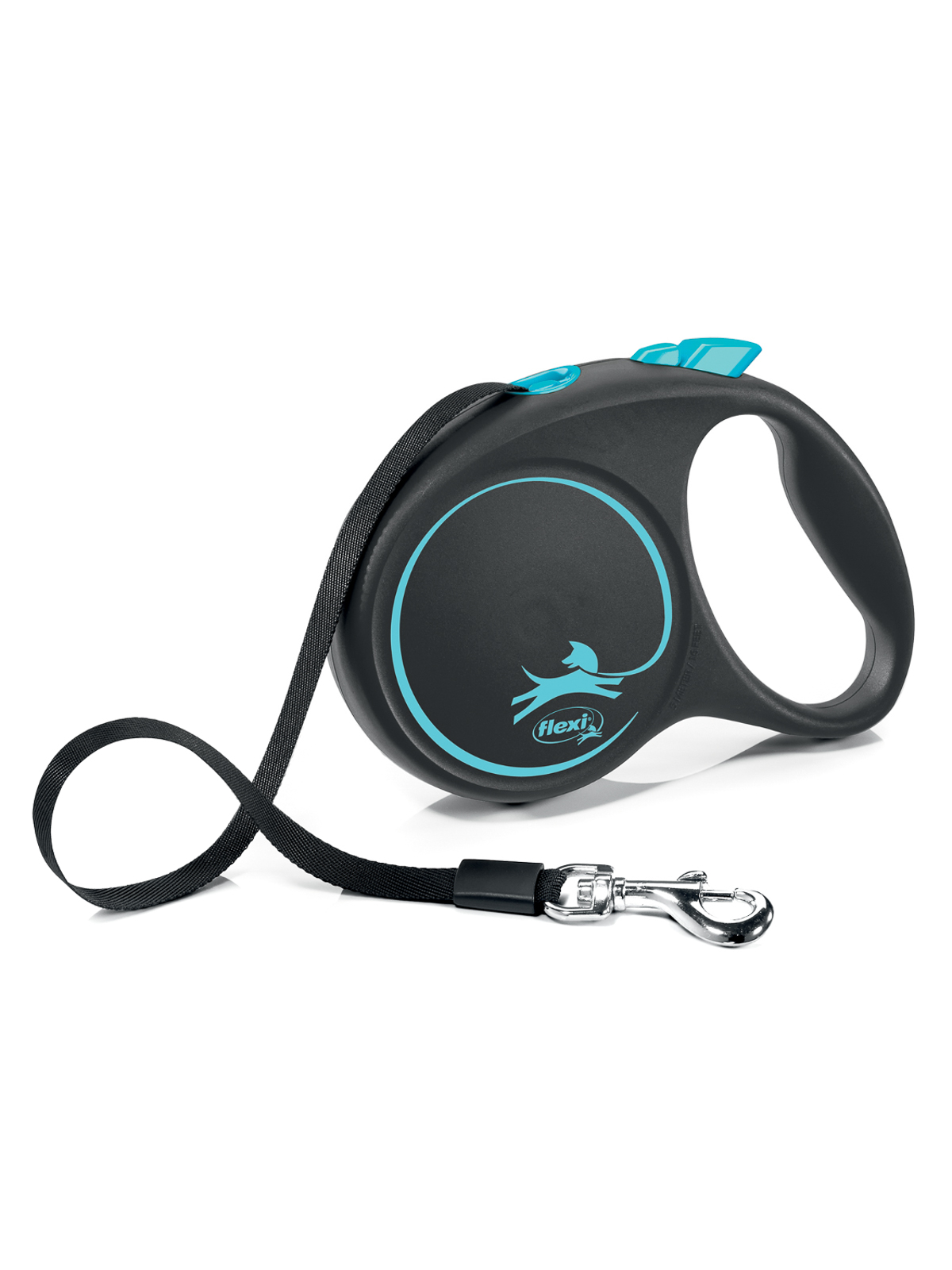 Flexi flexi рулетка Black Design L (до 50 кг) 5 м лента черный/синий