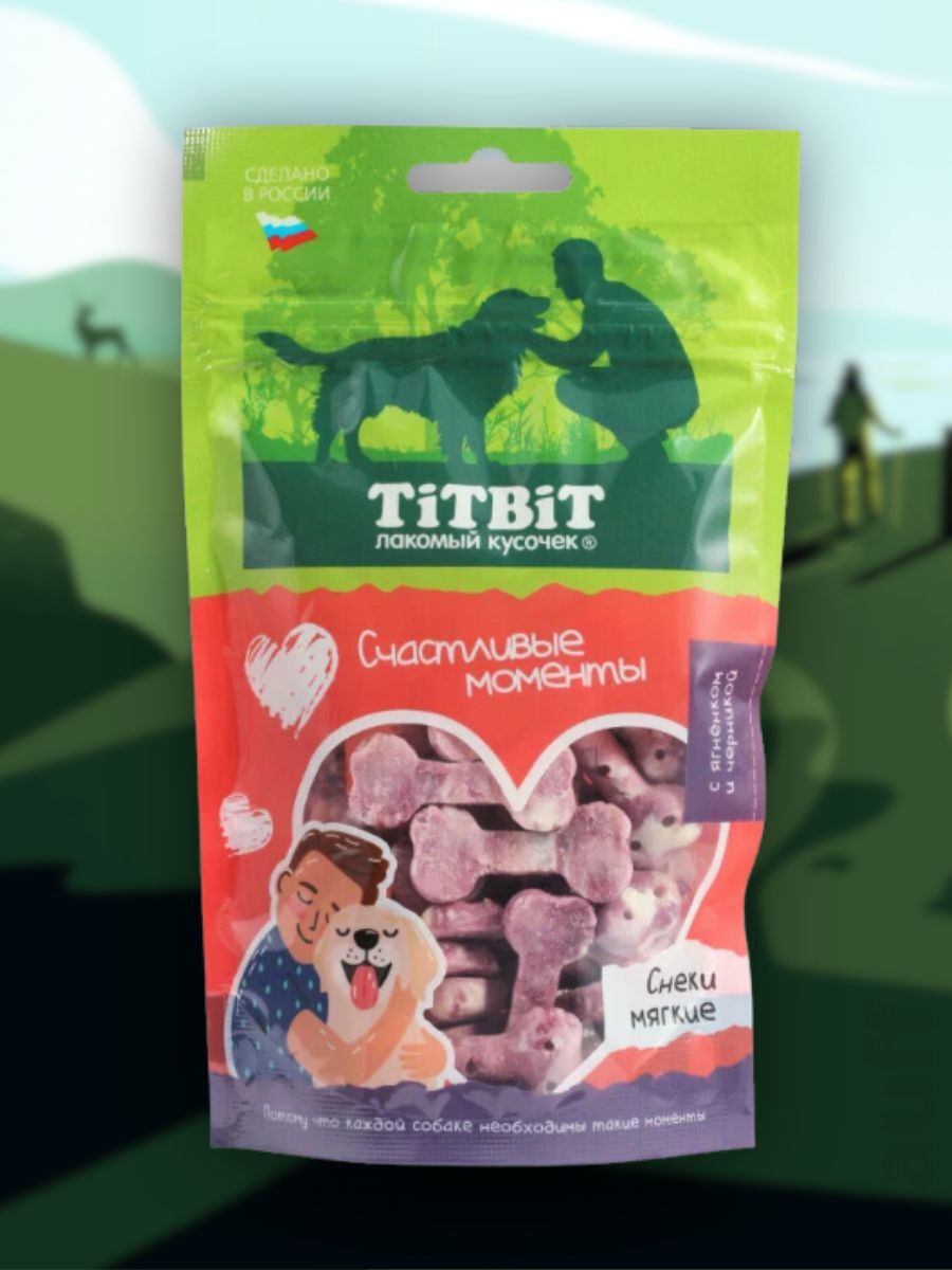 TiTBiT Лакомство Снеки для собак с ягненком и черникой 100 гр 4690538025734