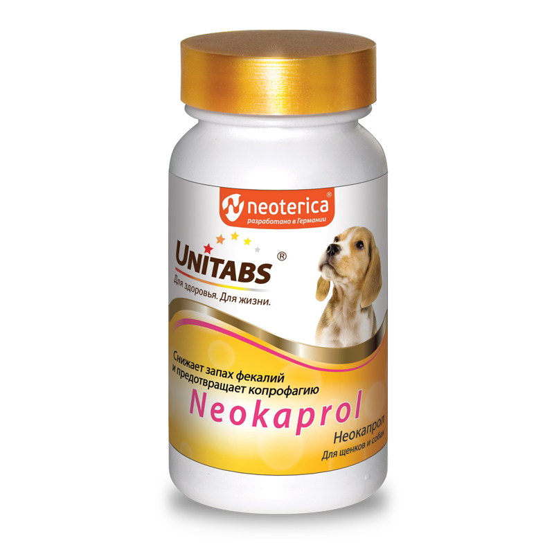 UNITABS Unitabs Neokaprol Кормовая добавка от поедания фекалий для собак и щенков, таблетки, № 100
