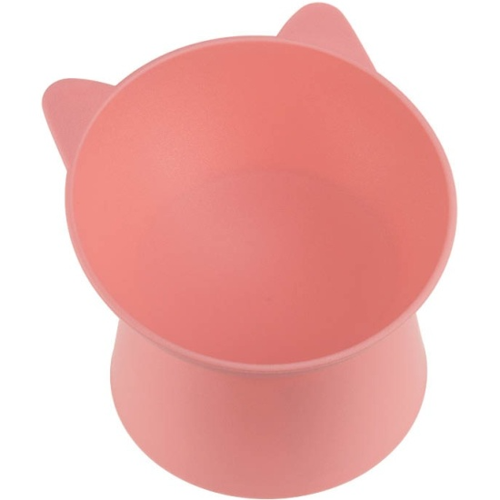 Миска для животных "Homepet Frost Touch Китти" на подставке коралловая 0,2 л