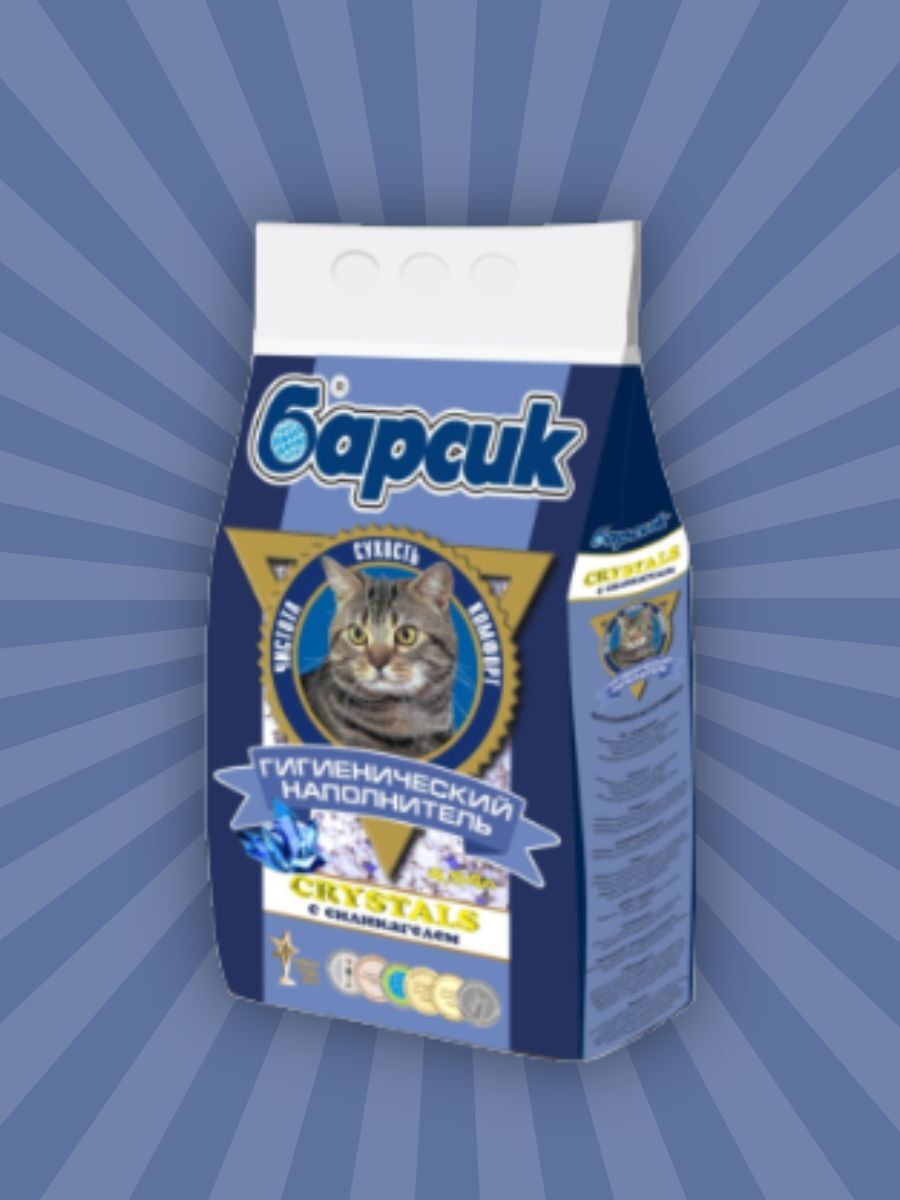 Барсик Наполнитель CRYSTALS с силикагелем 4,54л