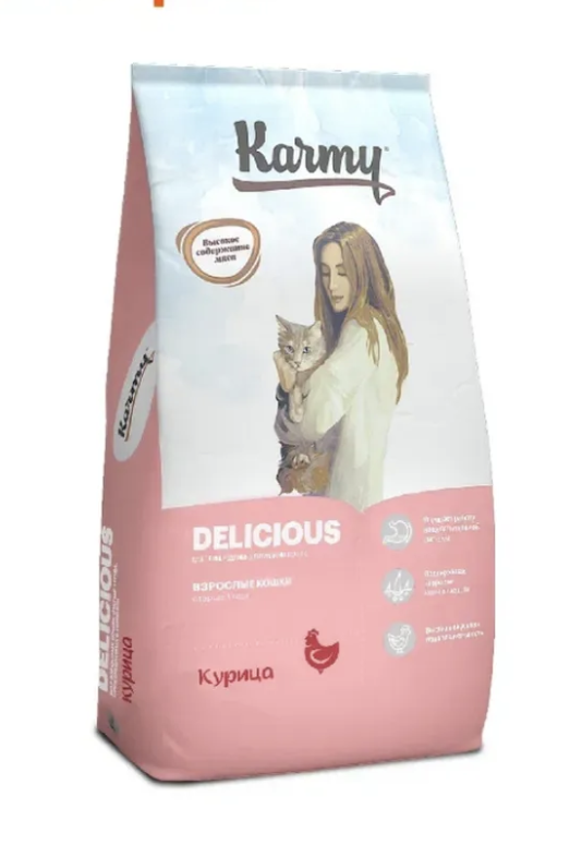 KARMY Сухой корм для привередливых кошек с курицей 10 кг