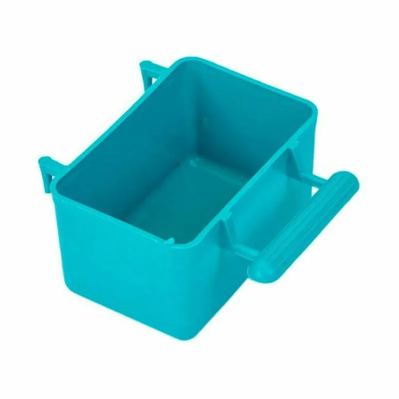 Кормушка для птиц в клетку "HomePet" прямоугольная бирюзовая 8 см х 5 см х 4,5 см