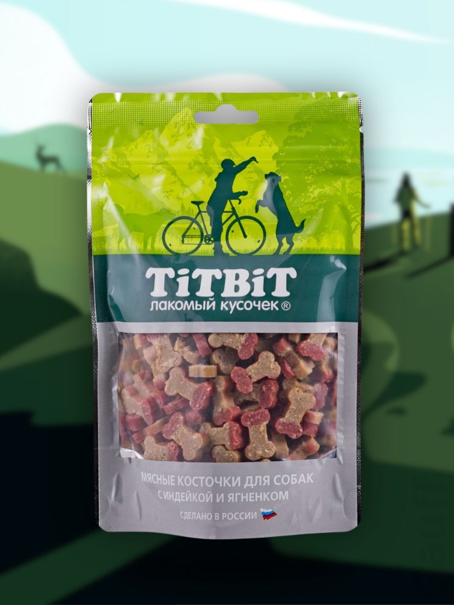 TiTBiT Лакомство Косточки для собак с индейкой и ягненком 145 гр 4690538012895