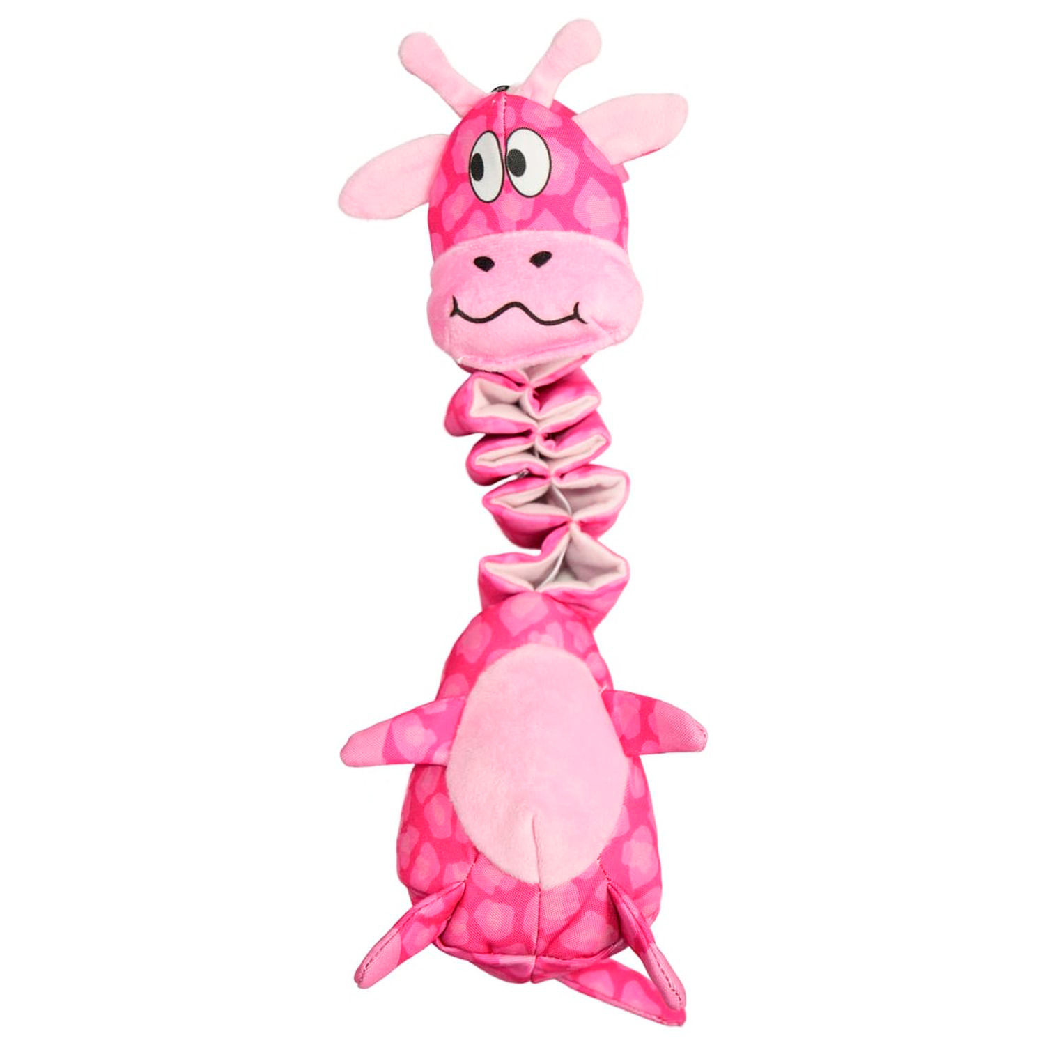 Игрушка Mr.Kranch для собак Жираф с карманами под лакомство 36 см розовая