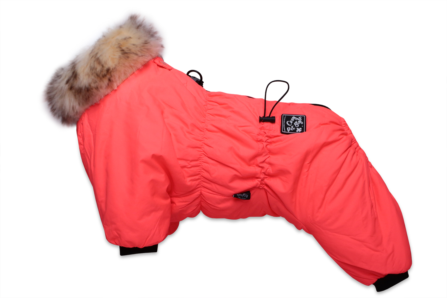 LionPets Комбинезон для собак Lion Nice-Style SLPK137 на девочку, цвет: коралловый неон (Размер XХL (спина 36 см, обхват шеи 28-40 см, обхват груди 44-60 см))
