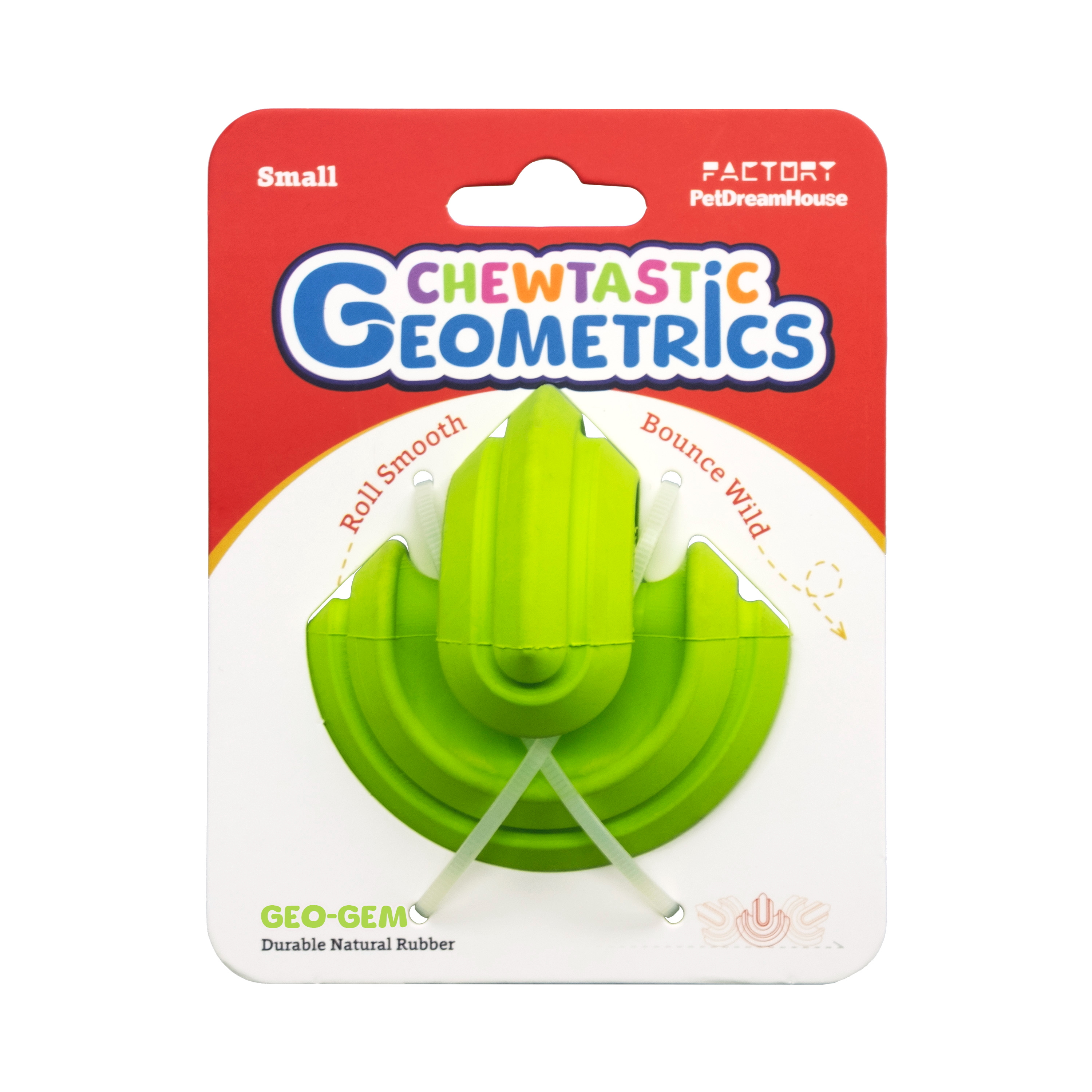 Игрушка интерактивная для собак из натурального каучука Chewtastic Geometrics Geo-Gem, зеленый