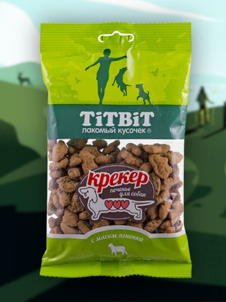 TiTBiT Лакомство Печенье Крекер с мясом ягненка 100 гр 4690538013854