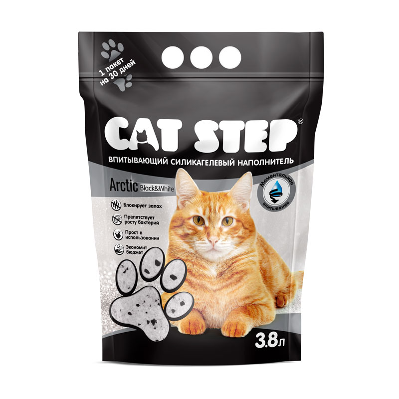 CAT STEP Arctic Black&White Наполнитель 3,8л*1,67кг