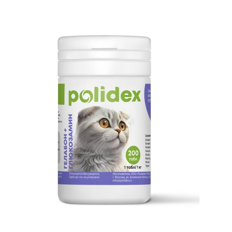 POLIDEX Gelabon +глюкозамин д/кошек 200т 7857 12/уп