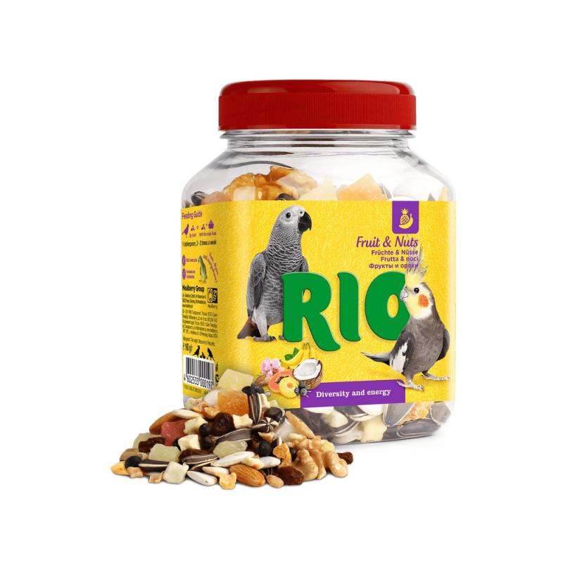 Фруктово-ореховая смесь RIO для средних и крупных попугаев, 160 г