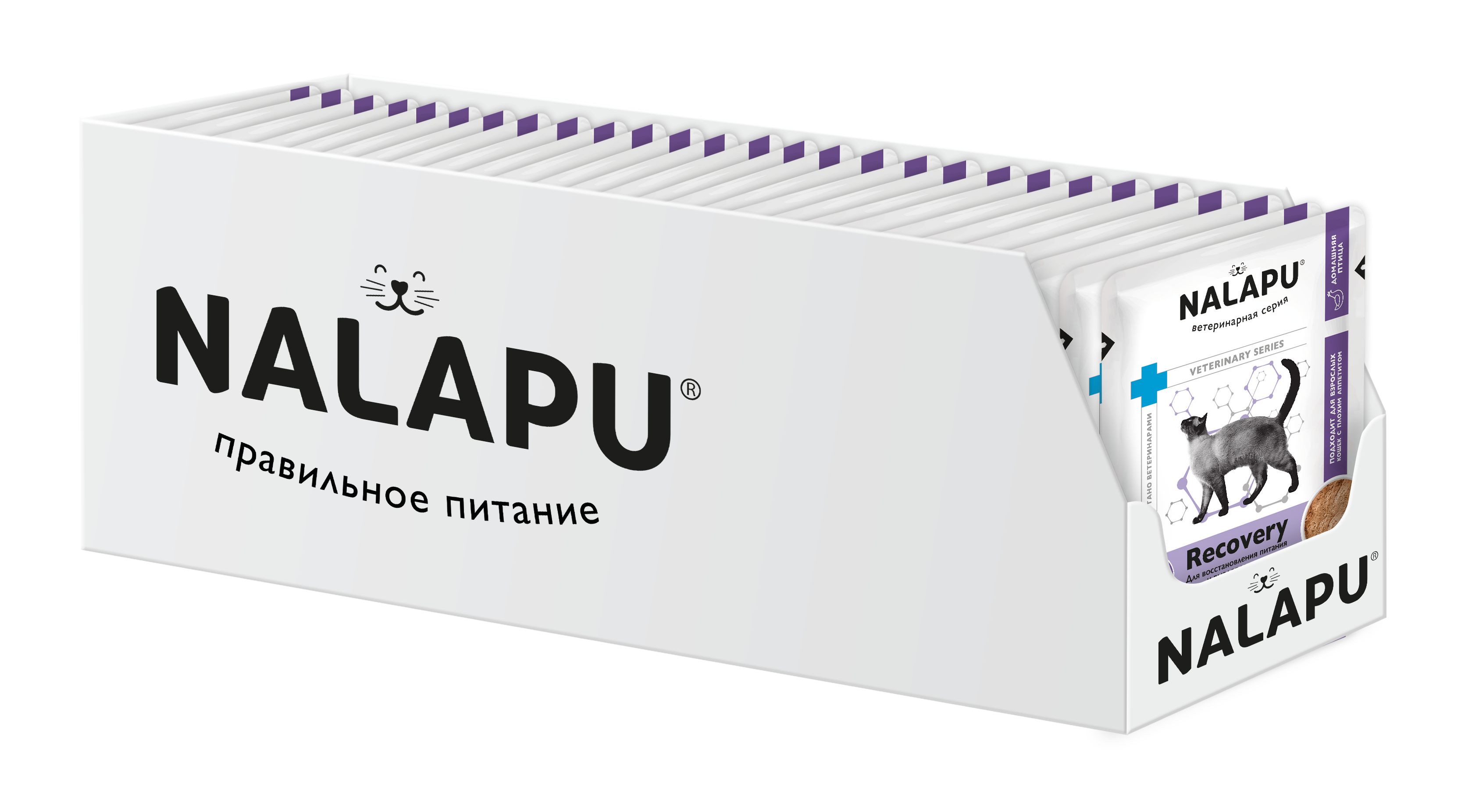 Корм паучи NALAPU Recovery для восстановления питания и выздоровления у кошек 77гр-24 шт