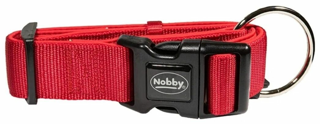 NOBBY CLASSIC PRENO EXTRA Ошейник для собак нейлоновый, красный, длина 40-55 см / ширина 38-40 мм