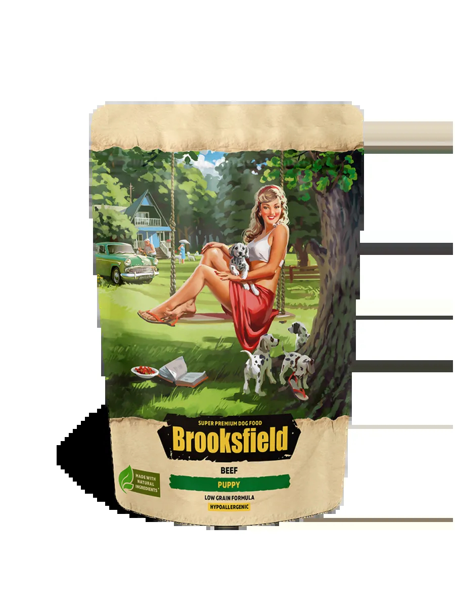 Сухой корм для щенков с говядиной и рисом - 800 г