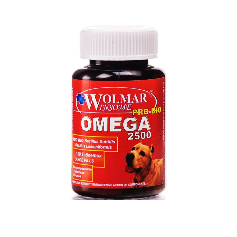 WOLMAR WINSOME Wolmar Winsome Pro Bio Omega 2500, комплекс для собак для нормализации обмена веществ, таблетки, № 100
