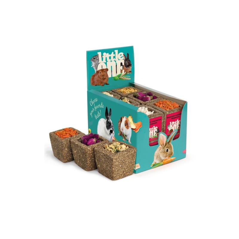 LITTLE ONE Корзинка из луговых трав Little One для всех видов грызунов и кроликов, ассорти, 65 г, 1 шт.