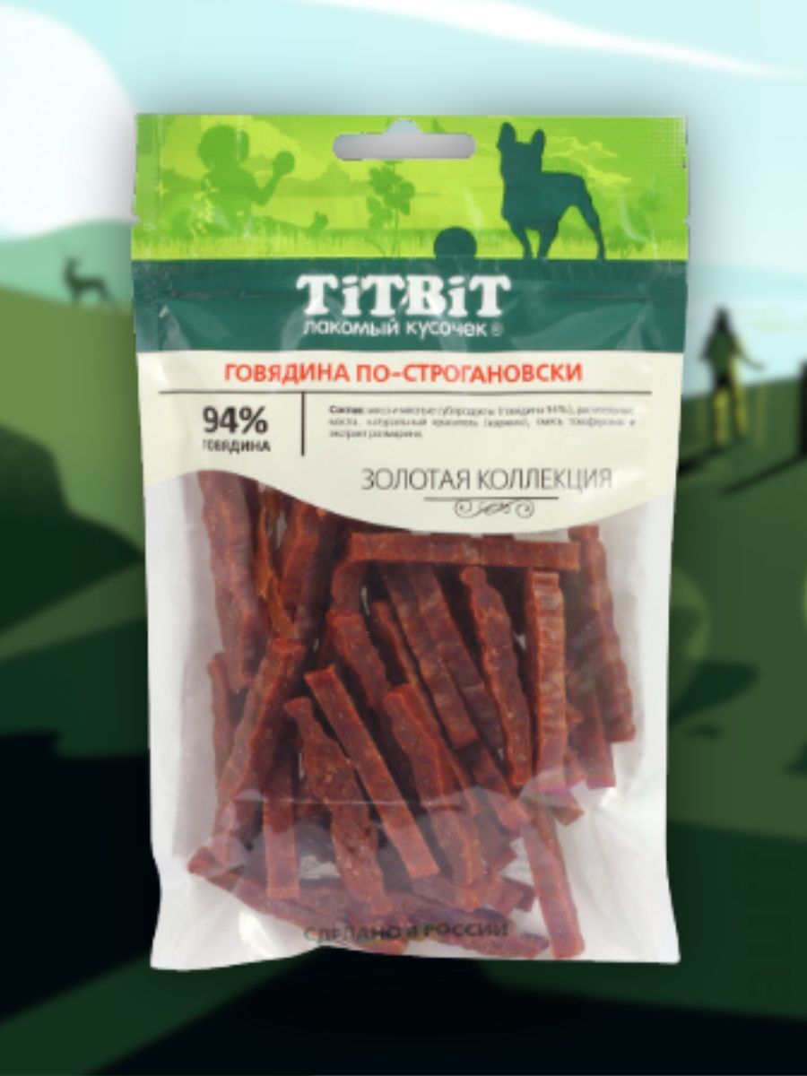 TiTBiT Лакомство Говядина по-строгановски для собак 80 гр 4690538018538