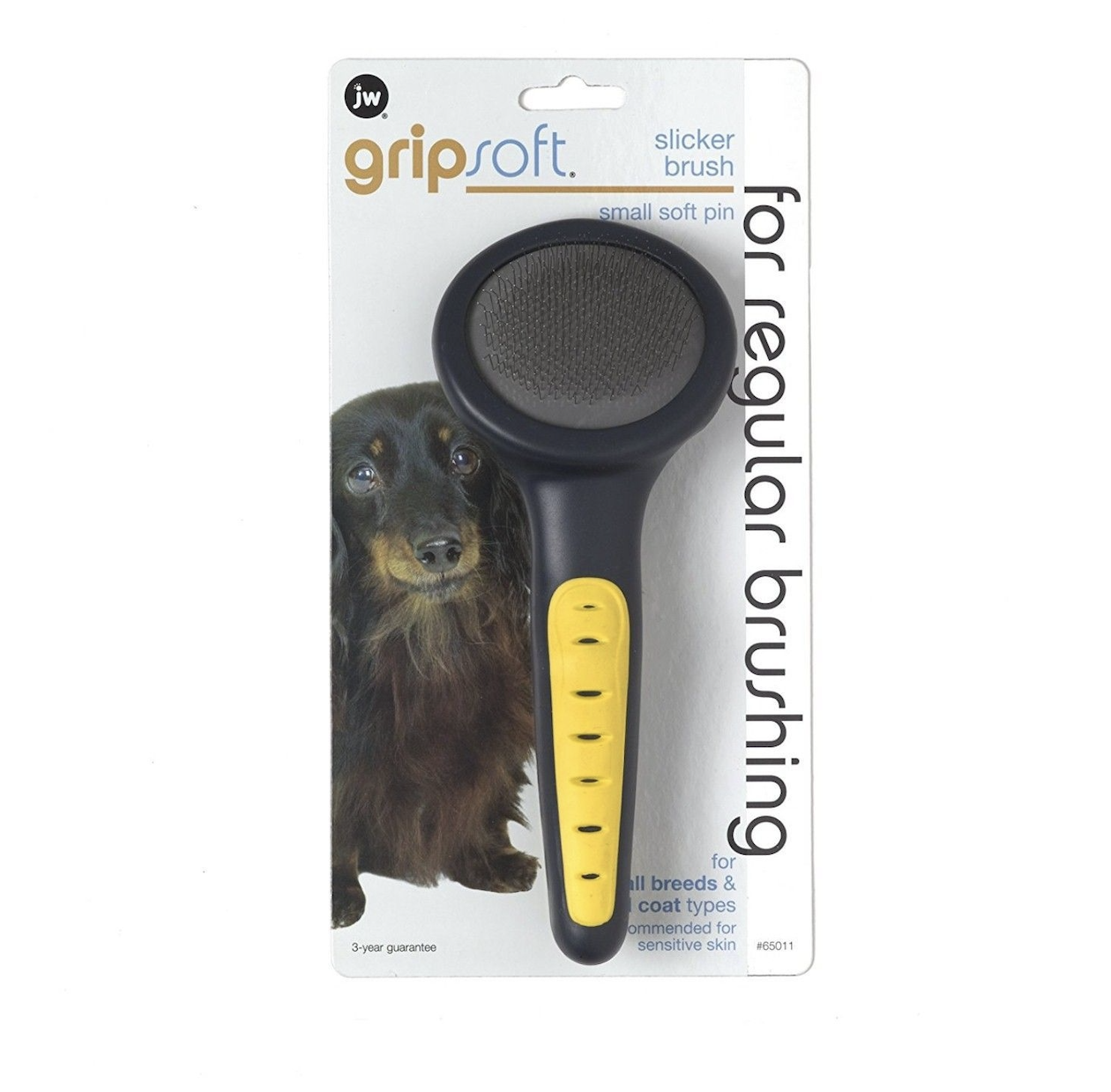 Щетка-пуходерка для собак JW Grip Soft Dog Small Slicker Brush for Sensitive Skin