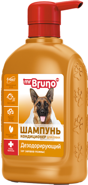 Шампунь--кондиционер Mr.Bruno Дезодорирующий для собак, 350 мл 4606982004454