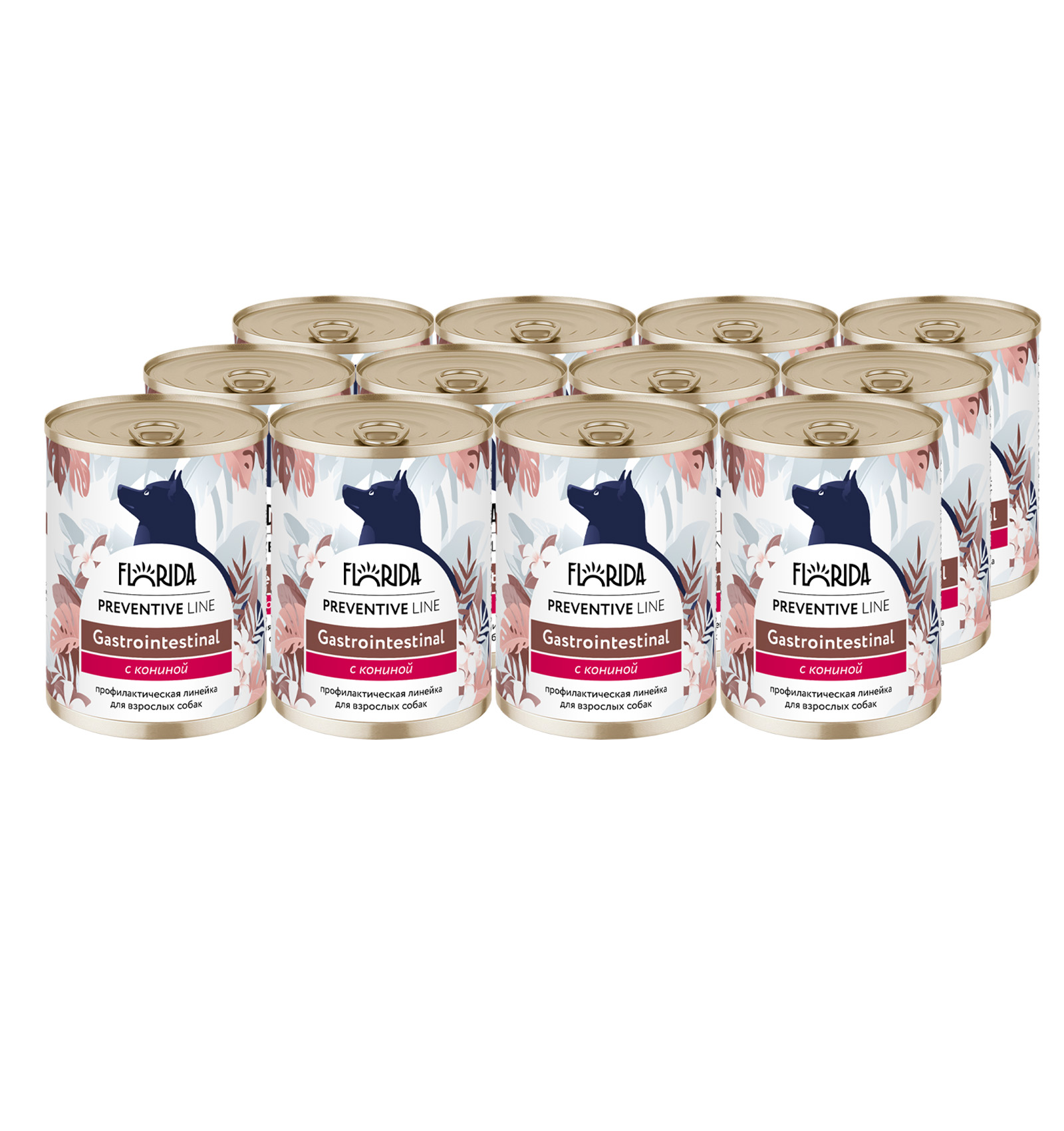 Florida Влажный корм для собак с кониной Gastro 12шт-340г