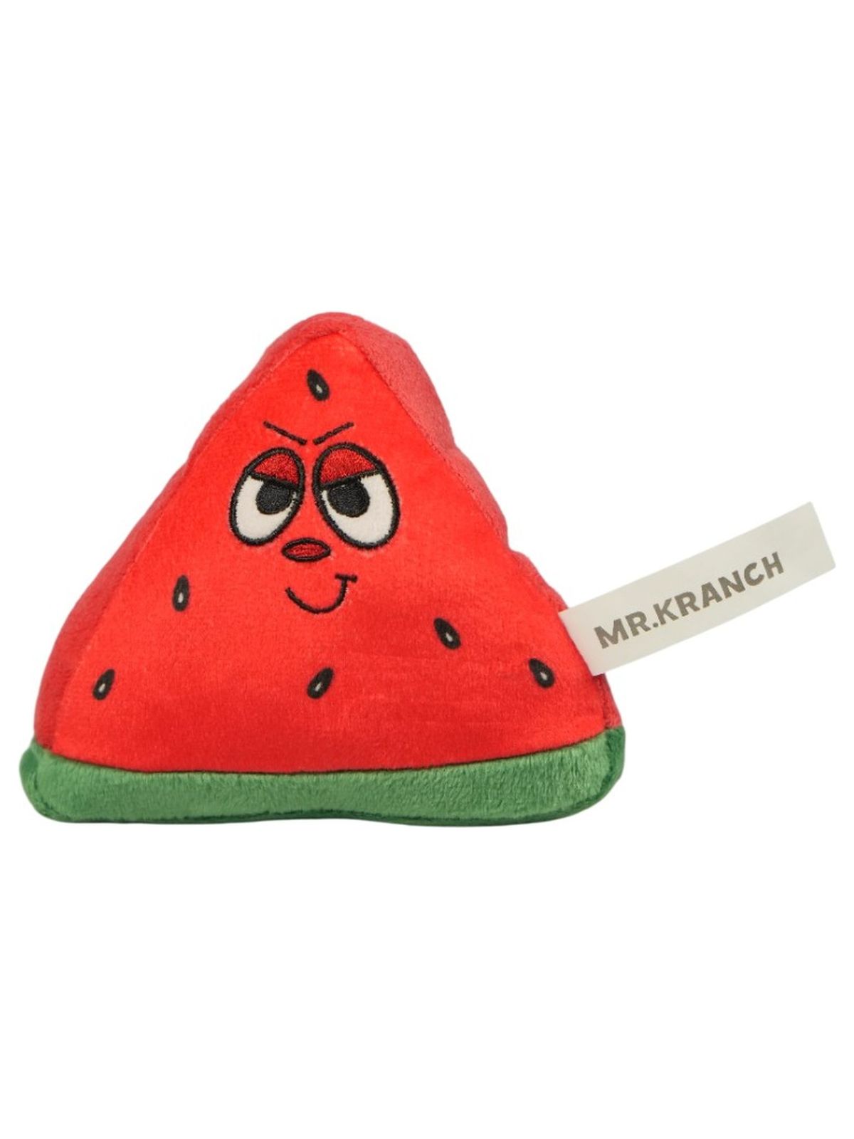 Игрушка Mr.Kranch для собак Арбузик с пищалкой и шуршащими элементами, 11см