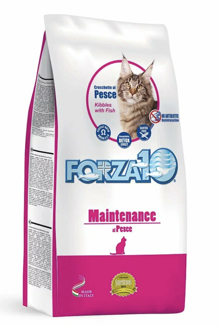 Forza 10 Cat Main pesce 2 kг/Полнорационный сухой корм мантейнанс для кошек из рыбы 2 кг