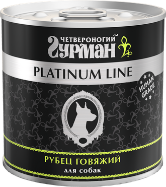 Четвероногий Гурман Корм влажный для собак "Platinum line Рубец говяжий", 525г