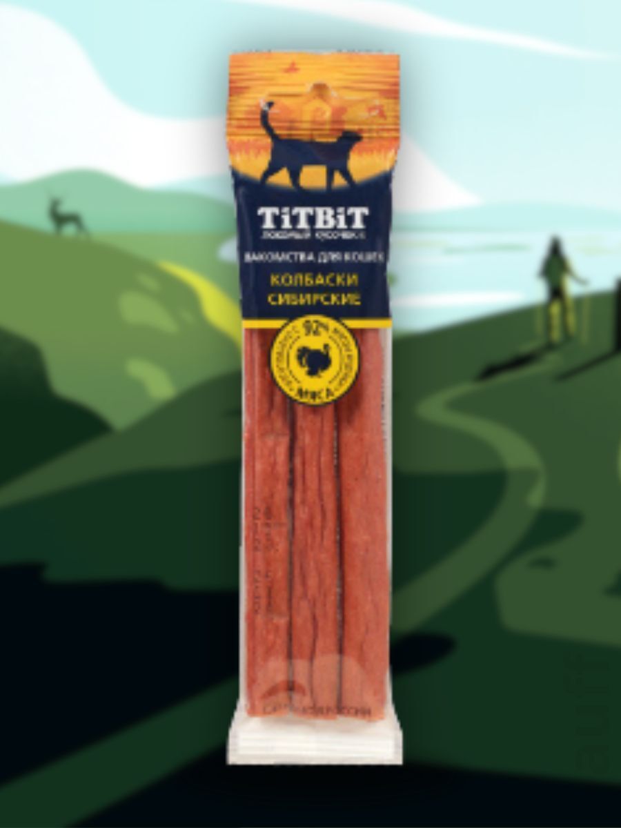 TiTBiT Лакомство Колбаски для кошек Сибирские 20 гр 4690538021712