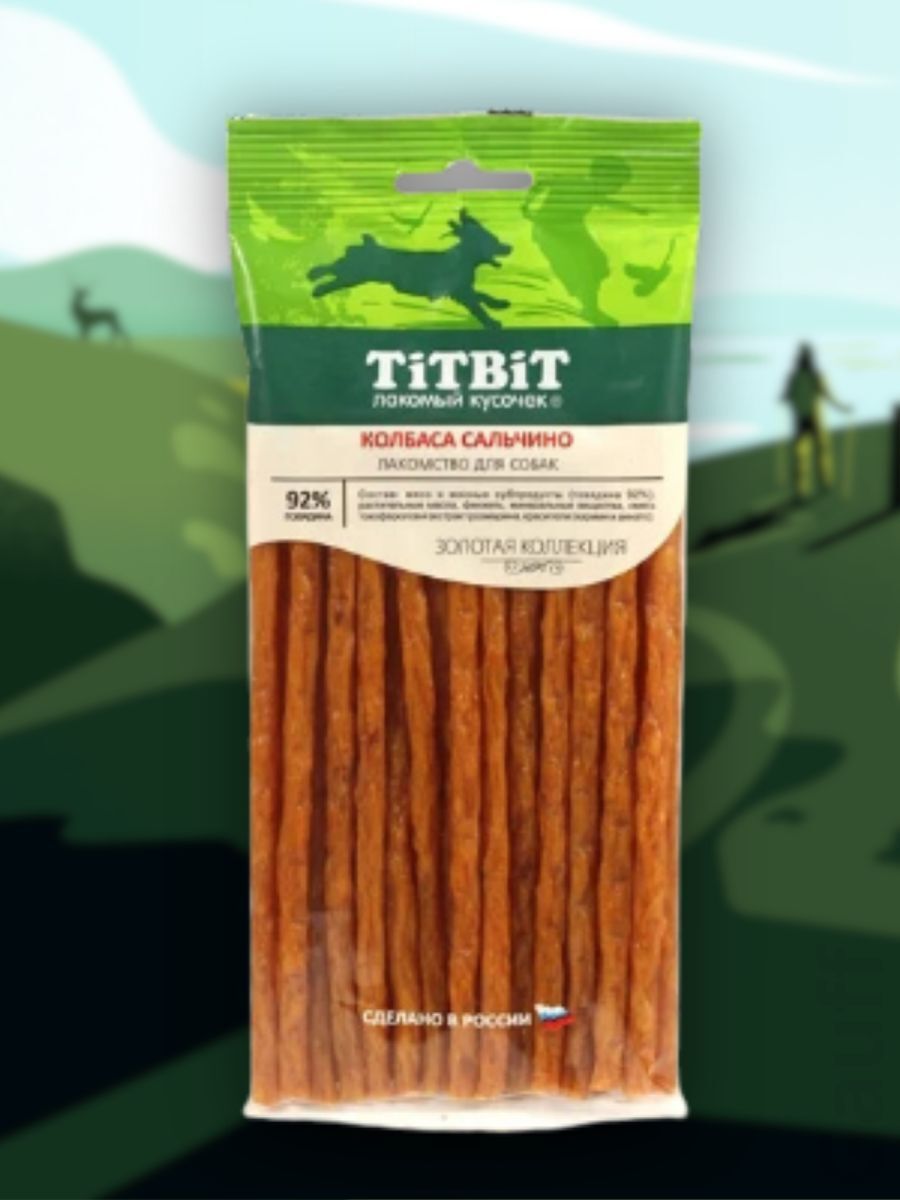 TiTBiT Лакомство Колбаса Сальчино для собак 120 гр 4690538025512