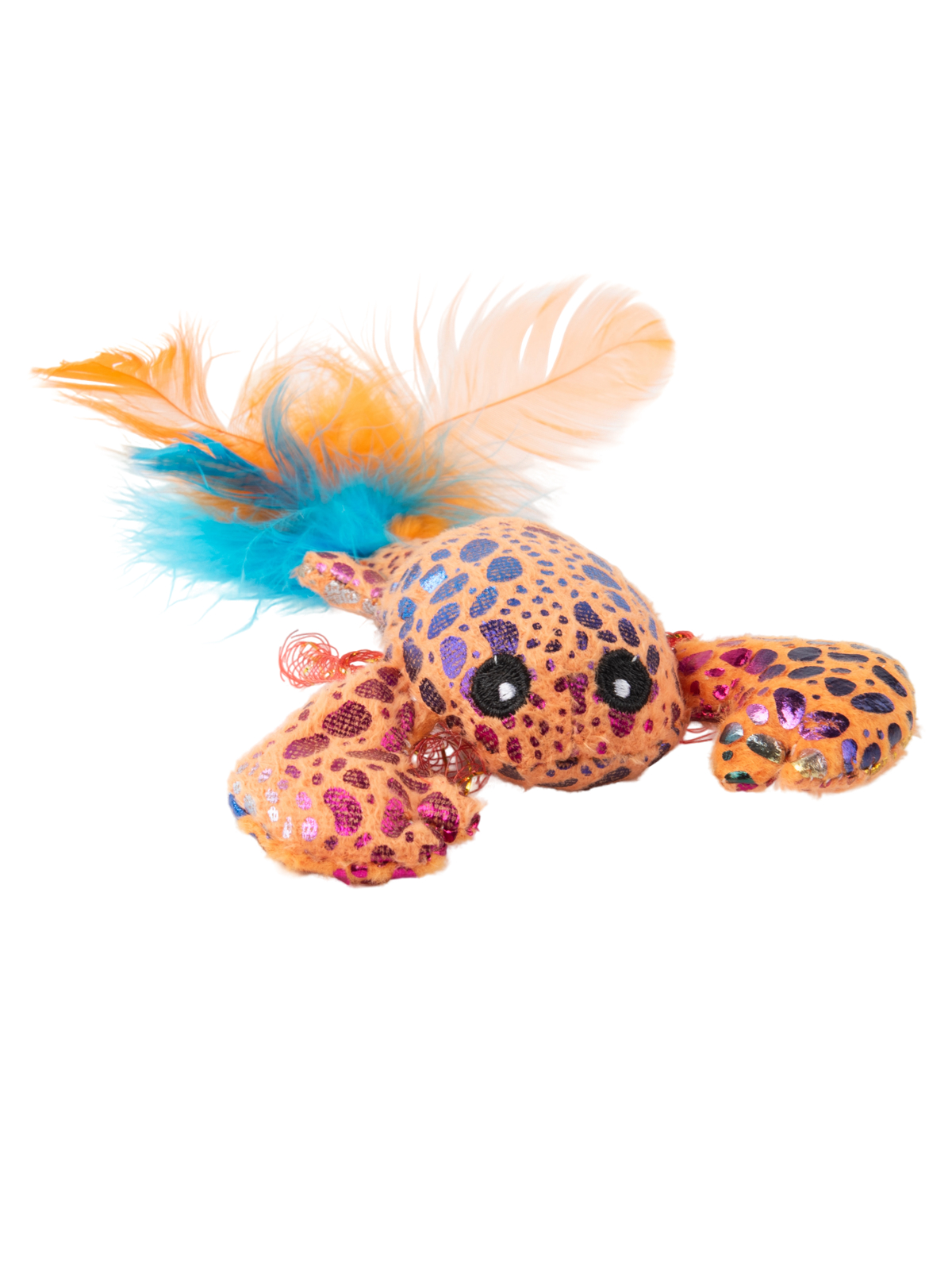 Игрушка Mr.Kranch для кошек Лобстер плюшевая с кошачьей мятой и перышками 9 см голубая