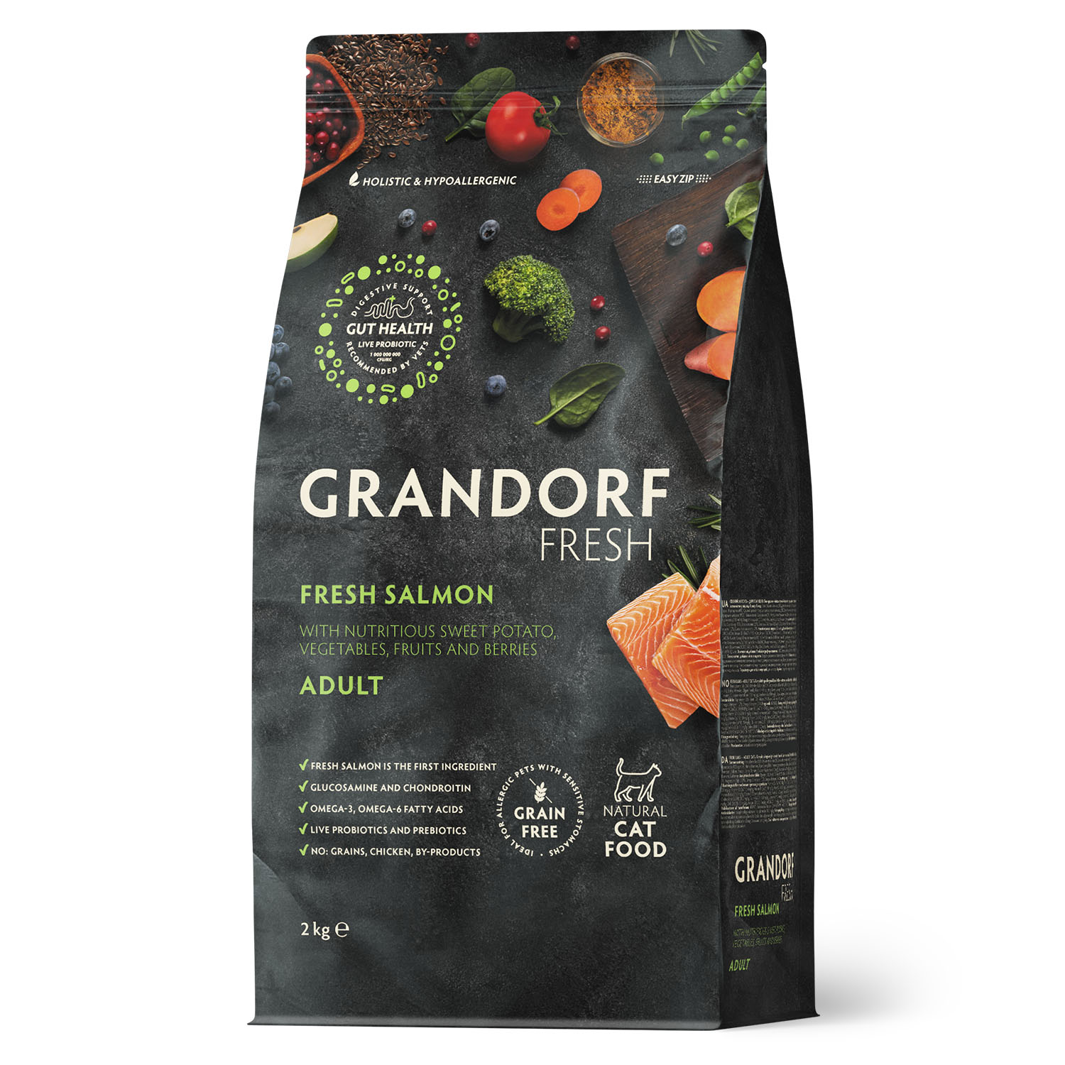 Grandorf Fresh Grandorf Сухой беззерновой корм для кошек с лососем 2 кг 5407007852581