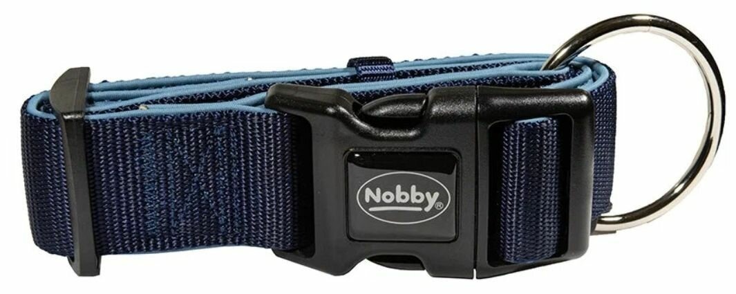 NOBBY CLASSIC PRENO EXTRA Ошейник для собак нейлоновый, синий, длина 40-55 см / ширина 38-40 мм